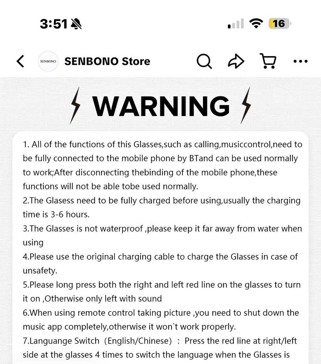 Bluetooth Glasses